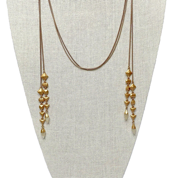 Stella & Dot Gold Long Necklace - Picture 4 of 8